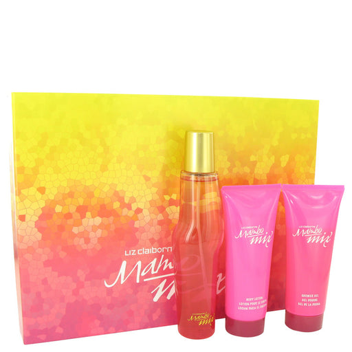 Mambo Mix by Liz Claiborne Gift Set -- 3.4 oz Eau De Parfum Spray + 3.4 oz Body Lotion + 3.4 oz Shower Gel for Women - Perfume Energy