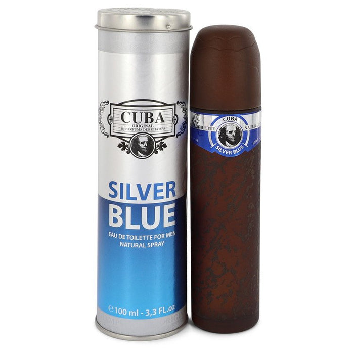 Cuba Silver Blue by Fragluxe Eau De Toilette Spray 3.3 oz for Men - Perfume Energy