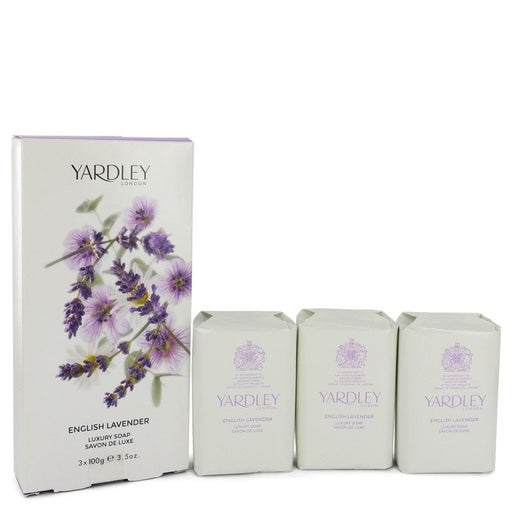 English Lavender by Yardley London 3 3.5 Soap 3.5 oz for Women - Perfume Energy
