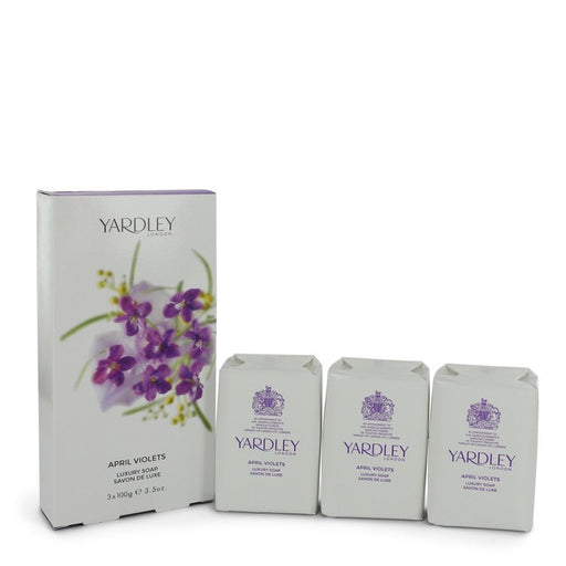 April Violets by Yardley London 3 x 3.5 oz Soap 3.5 oz  for Women - Perfume Energy