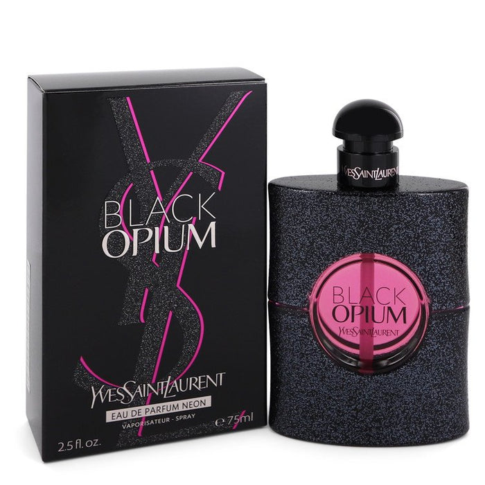 Black Opium by Yves Saint Laurent Eau De Parfum Neon Spray 2.5 oz for Women - Perfume Energy