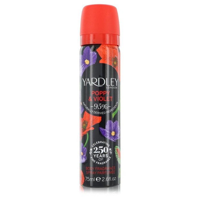 Yardley Poppy & Violet by Yardley London Body Fragrance Spray 2.6 oz for Women - Perfume Energy