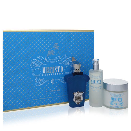 Mefisto Gentiluomo by Xerjoff Gift Set -- 3.4 oz Eau De Parfum Spray + 3.4 oz Deodorant Spray + 6.7 oz Shave and Post Shave Cream for Men - Perfume Energy