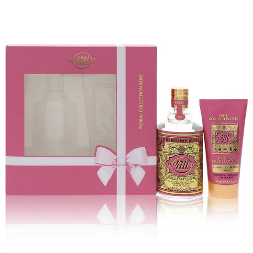 4711 Floral Collection Rose by 4711 Gift Set -- 3.4 oz Eau De Cologne Spray + 1.7 oz Shower Gel for Women - Perfume Energy