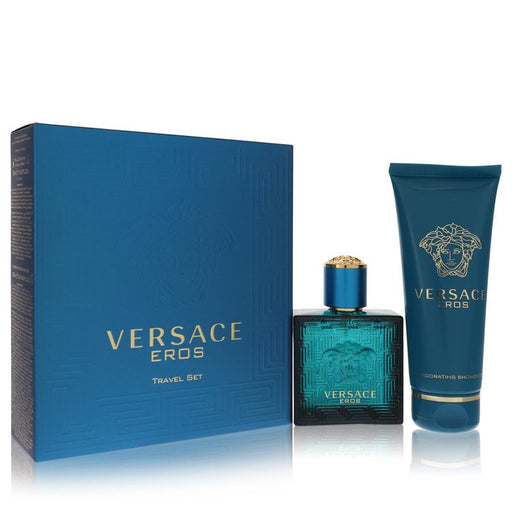 Versace Eros by Versace Gift Set -- 1.7 oz Eau De Toilette Spray + 3.4 oz Shower Gel for Men - Perfume Energy