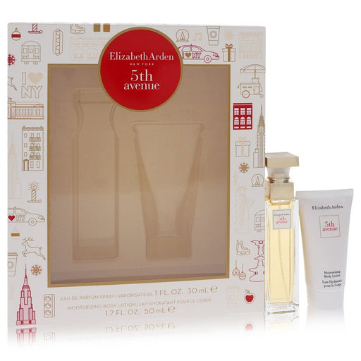 5TH AVENUE by Elizabeth Arden Gift Set -- 1 oz Eau De Parfum Spray + 1.7 oz Body Lotion for Women - Perfume Energy