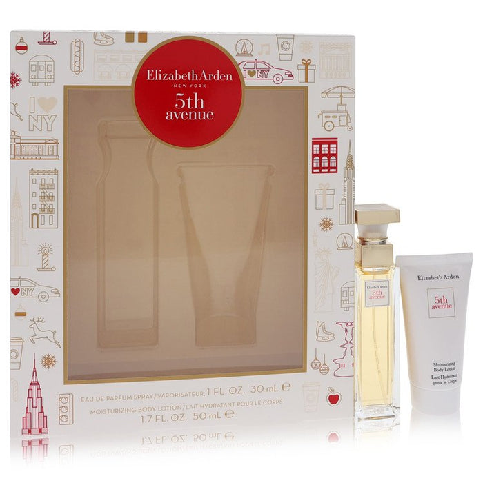 5TH AVENUE by Elizabeth Arden Gift Set -- 1 oz Eau De Parfum Spray + 1.7 oz Body Lotion for Women - Perfume Energy