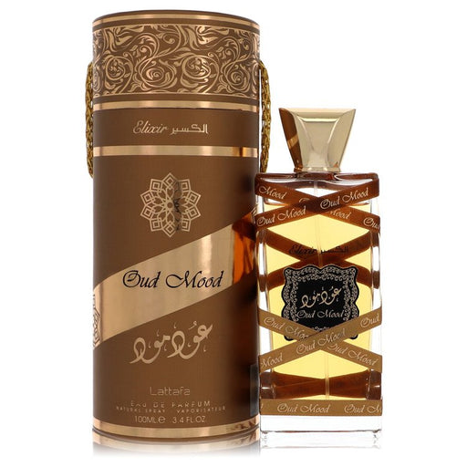Lattafa Oud Mood Elixir by Lattafa Eau De Parfum Spray 3.4 oz for Men - Perfume Energy